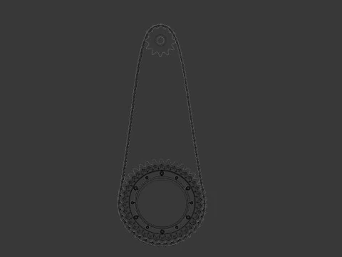 Timing Chain Clock 3D Model
