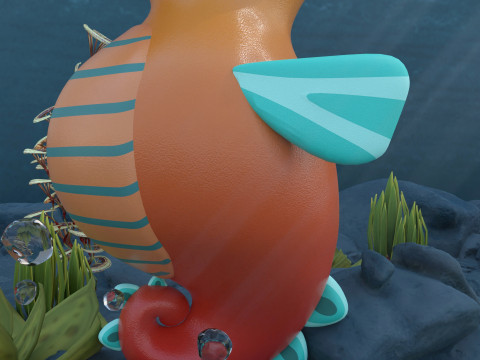 Stylized Seahorse 3Dモデル