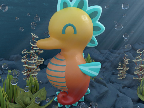 Stylized Seahorse 3Dモデル