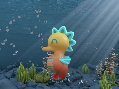 Stylized Seahorse 3Dモデル