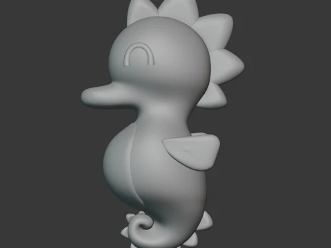 Stylized Seahorse 3D Model
