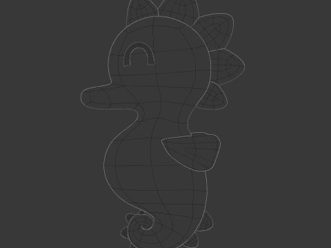 Stylized Seahorse 3D Model