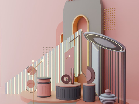 Illustration render setup 3D मॉडल