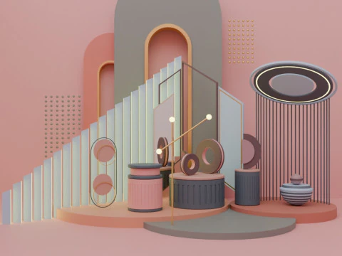 Illustration render setup 3D Model