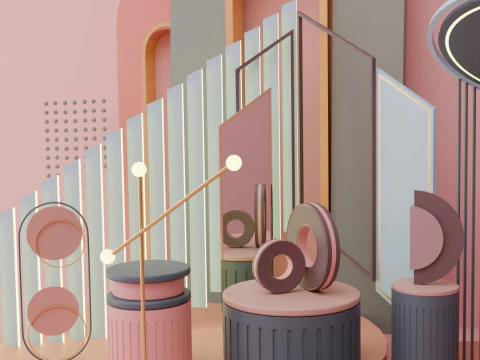 Illustration render setup 3D Model