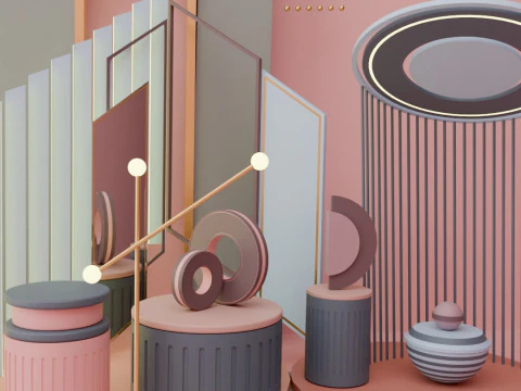 Illustration render setup 3D Model