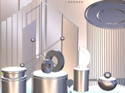 Illustration render setup 3D Model