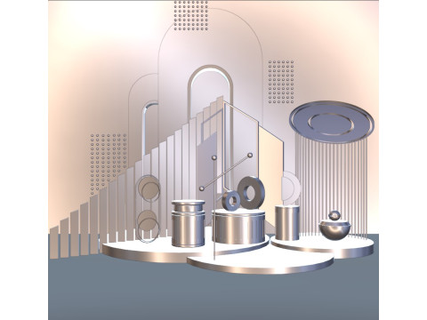 Illustration render setup Modèle 3D