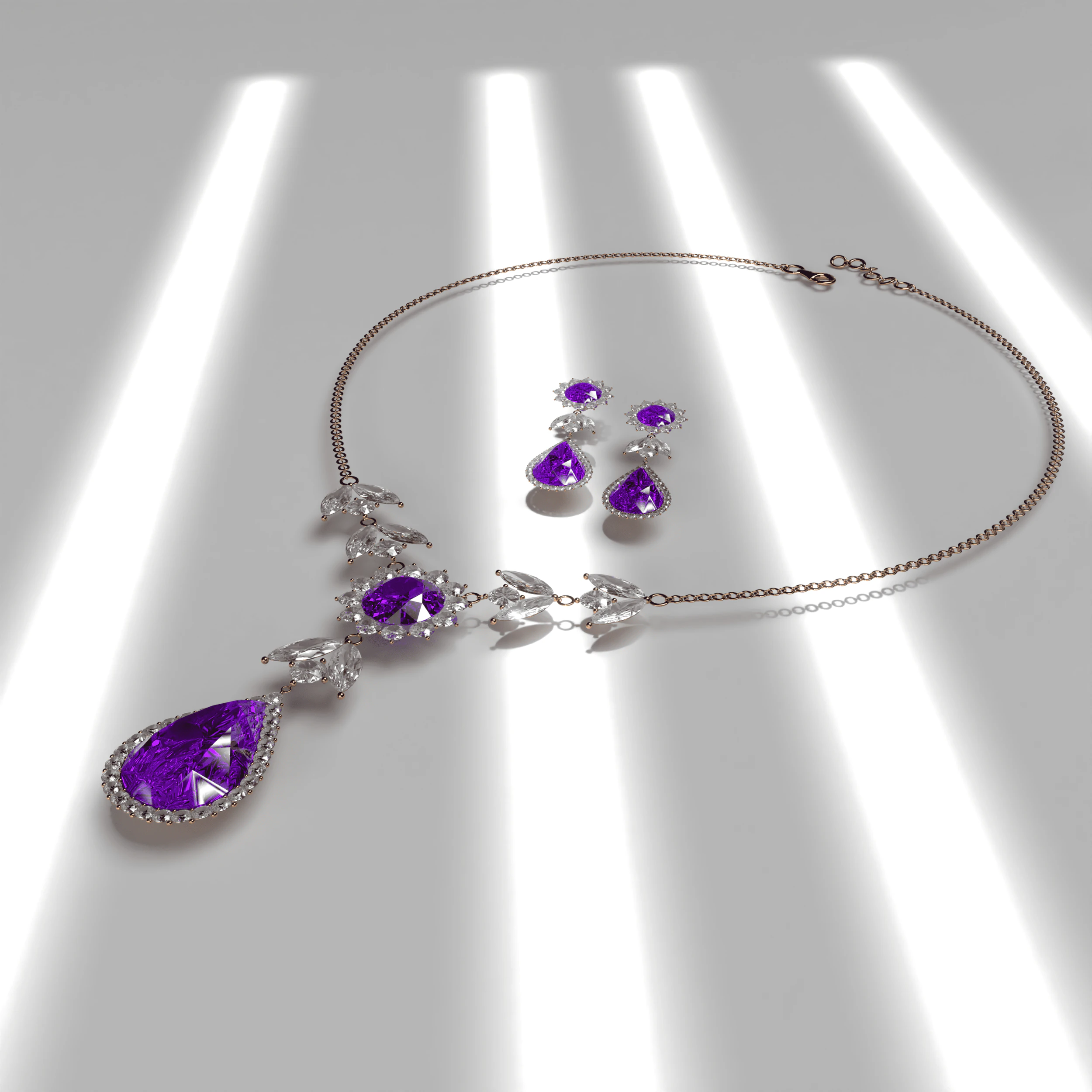 Diamond Jewellery Neckless 3D Model .c4d .max .obj .3ds .fbx .stl .blend