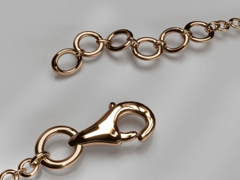 Diamond Jewellery Neckless 3D Model