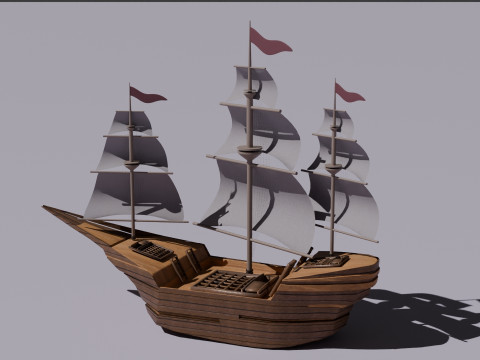 Wooden Boat Modelo 3D