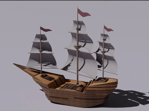 Ahşap Tekne 3D Model