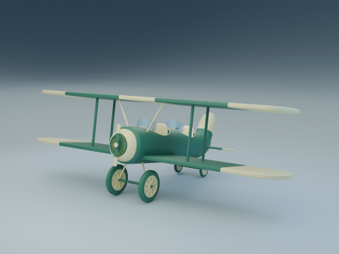 Stylized WW1plane 3D Model