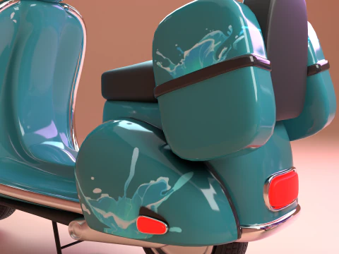 Stylized cartoon scooter 3D Model