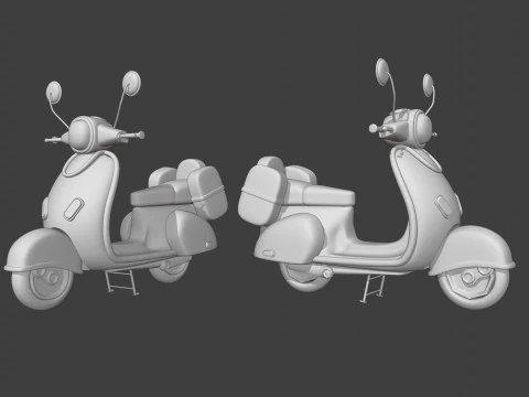 Stylized cartoon scooter 3D Model