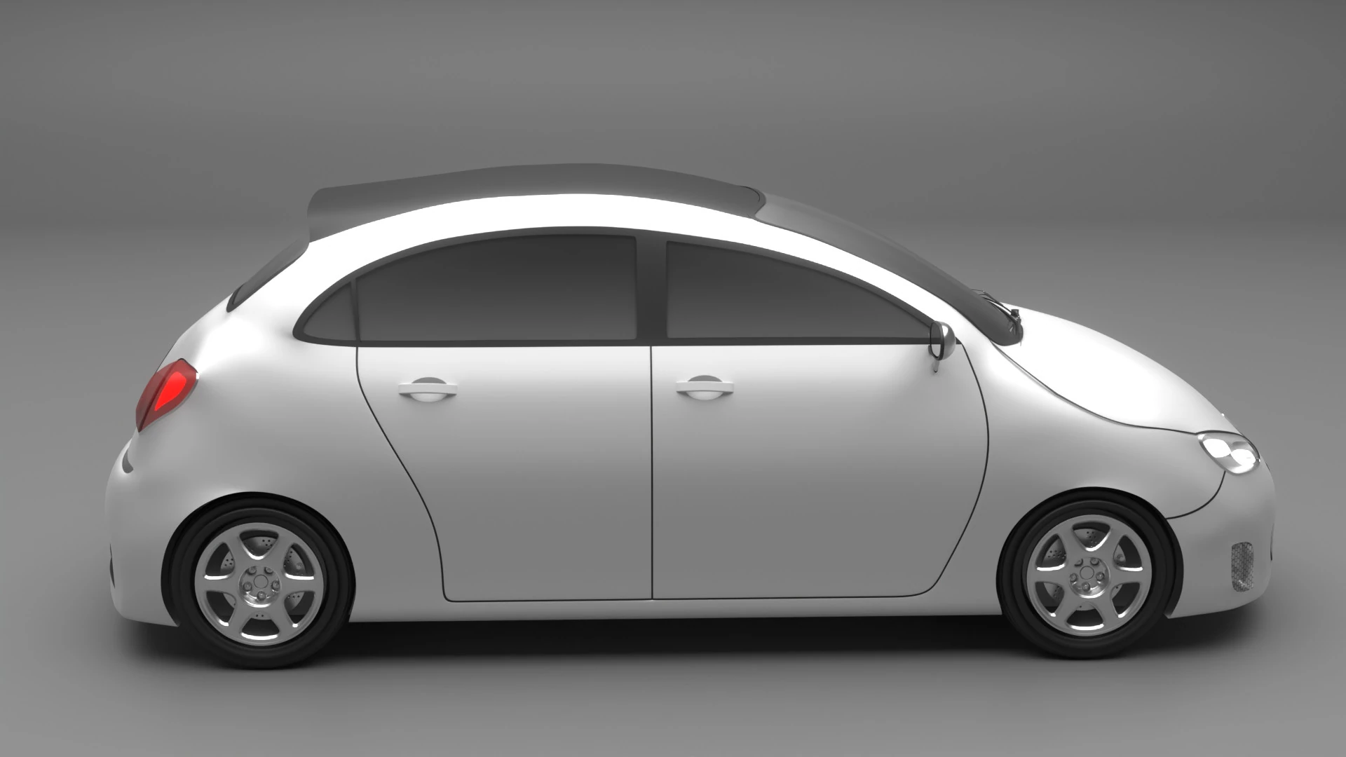 Minimal Car 3D Model .c4d .max .obj .3ds .fbx .stl .blend 