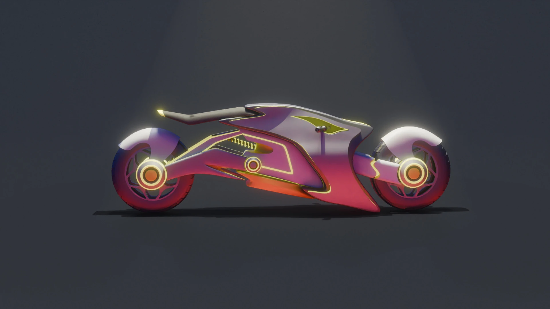 Scifi Bike 3D Model .c4d .max .obj .3ds .fbx .stl .blend