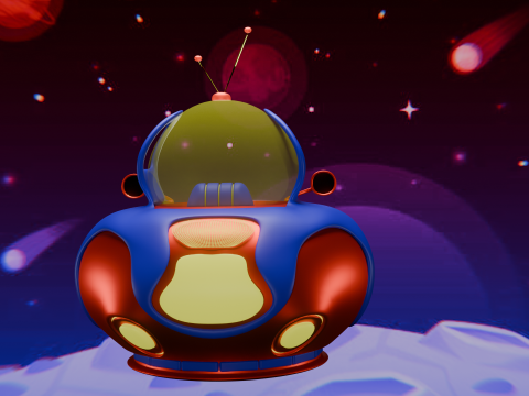 Stylized Spaceship Modèle 3D