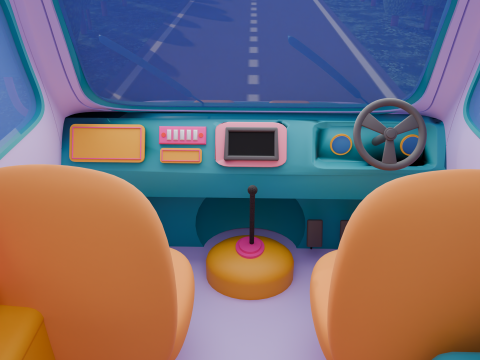 STYLIZED ICE CREAM TRUCK 3D Model