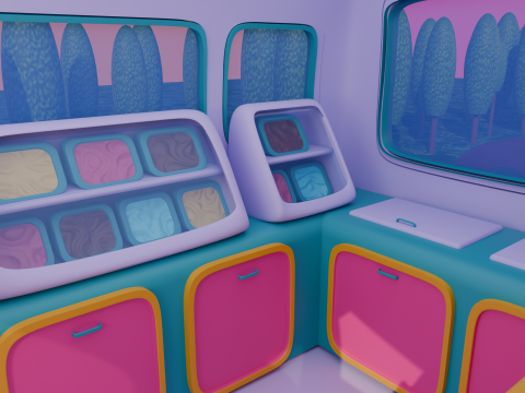 STYLIZED ICE CREAM TRUCK 3D Model
