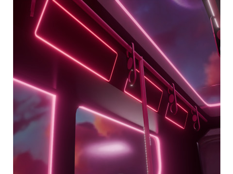 Sci-Fi Metro Train Modelo 3D