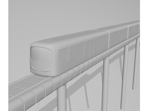 Sci-Fi Metro Train Modelo 3D