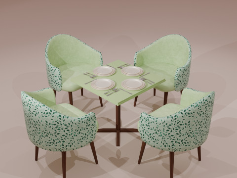 Dining Table Set Modelo 3D