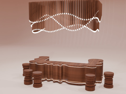 Bar Counter 3D Model