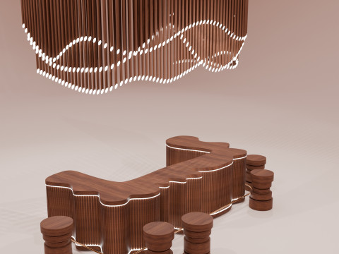 Bar Counter Model 3D