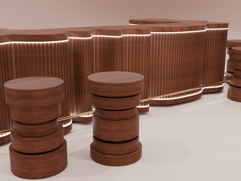 Bar Counter Model 3D