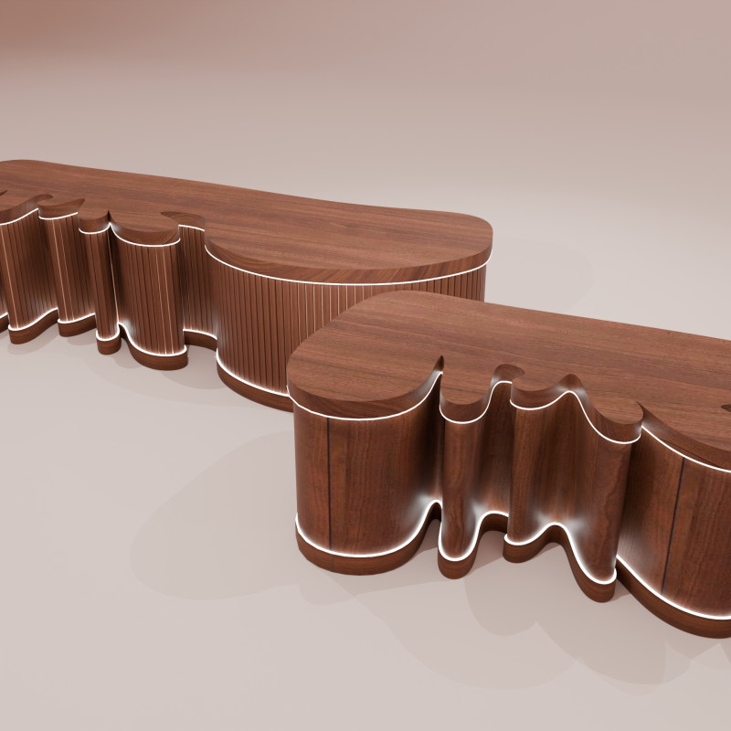 Reception Desk Modelo 3D .c4d .max .obj .3ds .fbx .stl .blend 