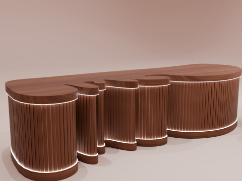 Reception Desk Modelo 3D