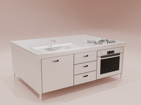 Commercial kitchen cabinet 3Dモデル