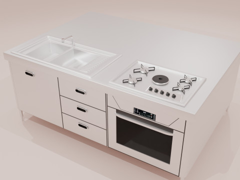 Commercial kitchen cabinet 3D Model