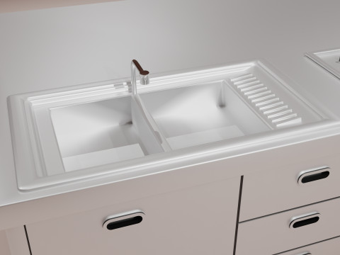 Commercial kitchen cabinet 3D Model