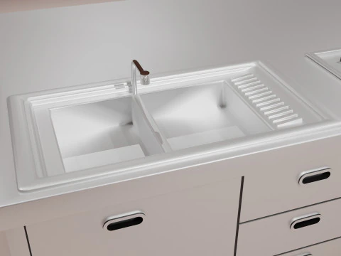 Commercial kitchen cabinet 3D Model