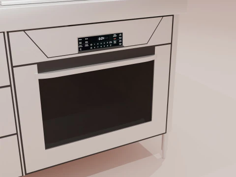 Commercial kitchen cabinet 3D Model