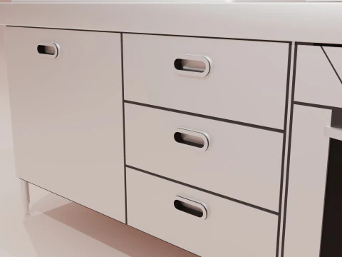 Commercial kitchen cabinet 3D Model
