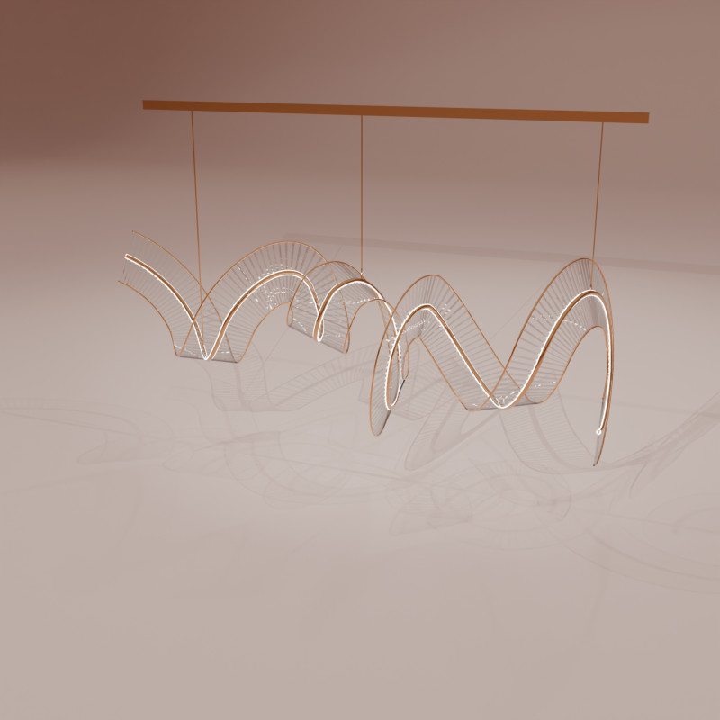 Spiral hanging light 3D मॉडल .c4d .max .obj .3ds .fbx .stl .blend 