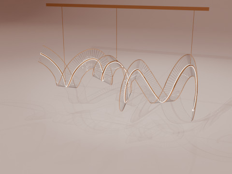 Spiral hanging light 3D Модель
