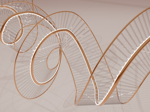 Spiral hanging light 3D मॉडल