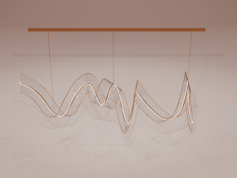 Spiral hanging light 3D मॉडल