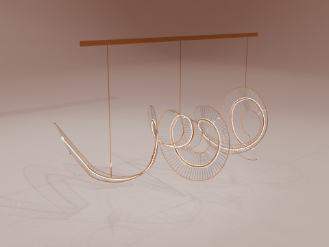 Spiral hanging light 3D मॉडल