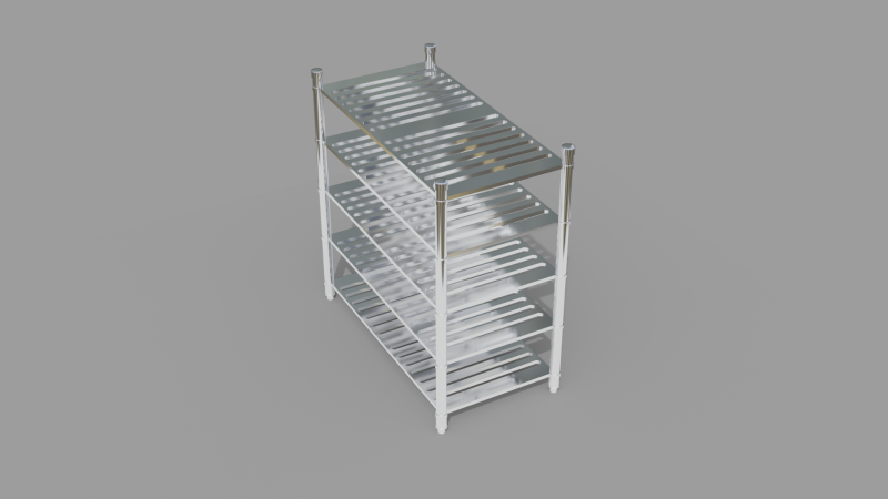 Kitchen Rack 3D Model .c4d .max .obj .3ds .fbx .stl .blend 