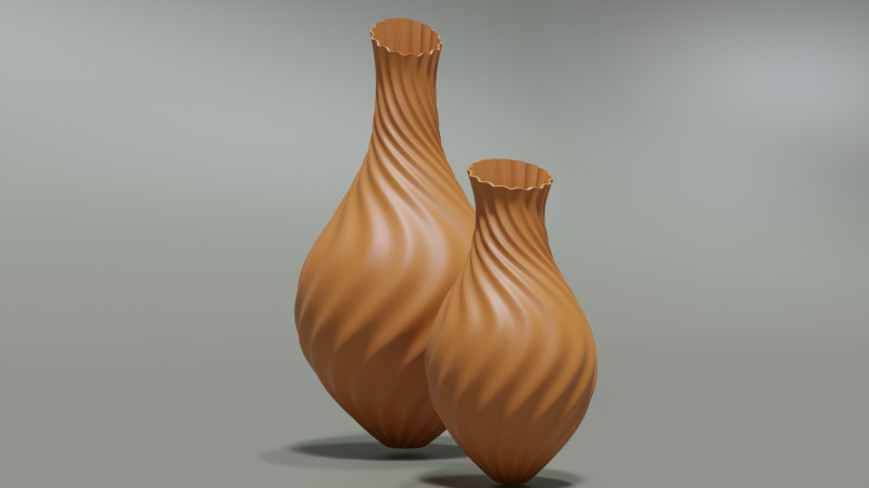 Elegant Vase 3D Model .c4d .max .obj .3ds .fbx .stl .blend 