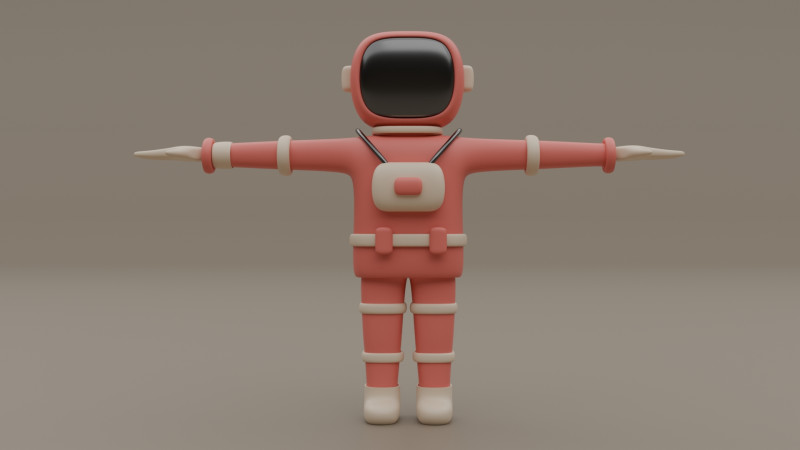 Astronaut 3D Модель .c4d .max .obj .3ds .fbx .stl .blend