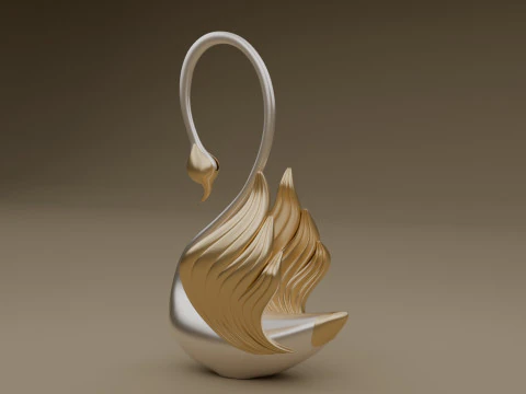 Swan sculpture 3D Model