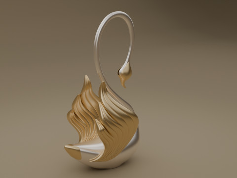 Swan sculpture Modèle 3D