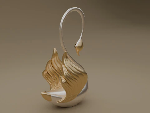 Swan sculpture 3D Model