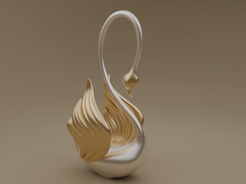 Swan sculpture Modèle 3D